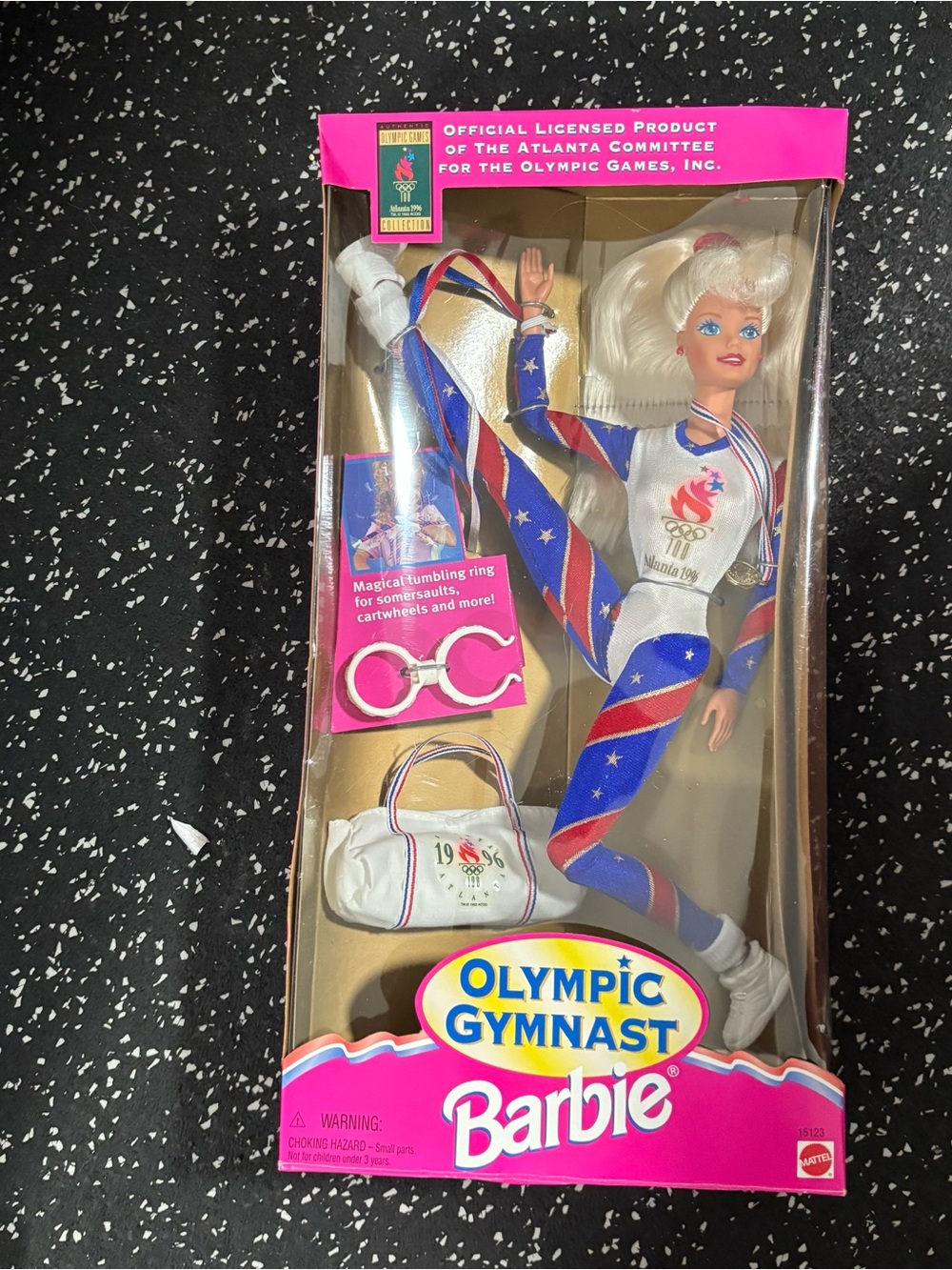 1996 Barbie Olympic Gymnast Atlanta Games Doll Mattel 15123 New